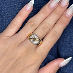 Bague en or jaune et diamants - Castafiore