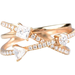 Bague en or jaune et diamants - Castafiore