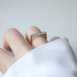 Bague en or jaune et diamants - Castafiore