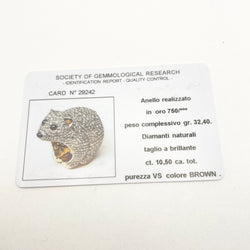 Bague en or jaune et diamants - Castafiore