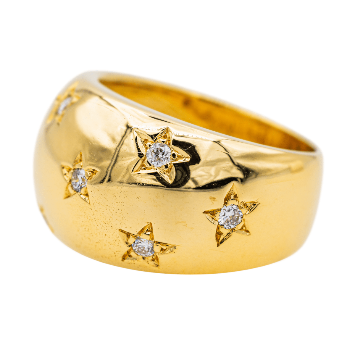 Bague en or jaune et diamants - Castafiore