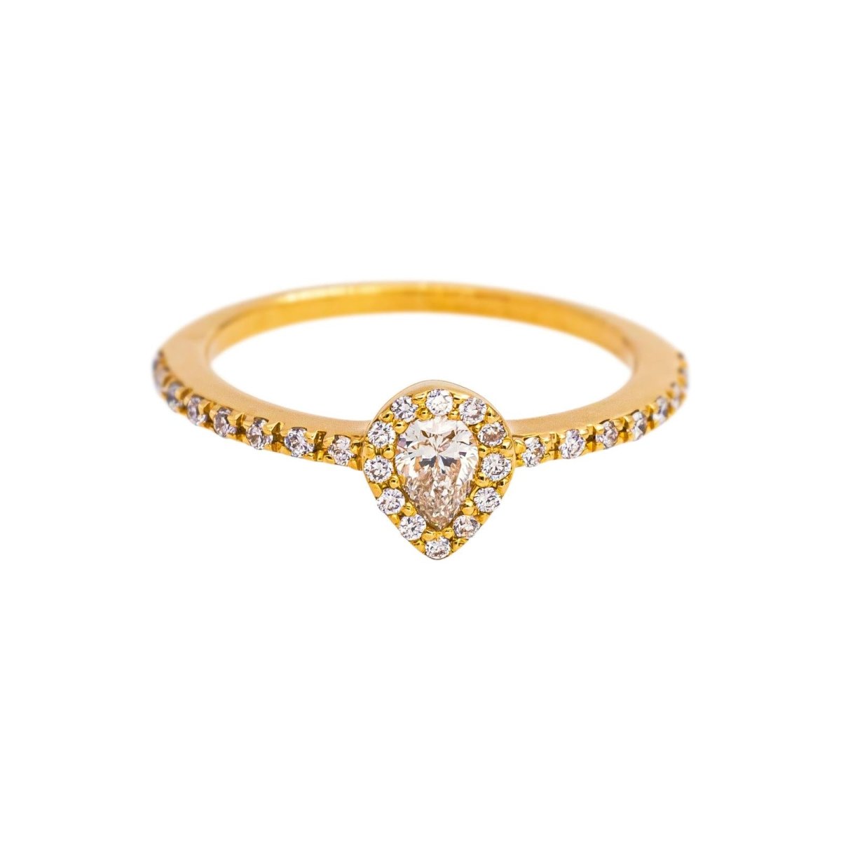 Bague en or jaune et diamants - Castafiore