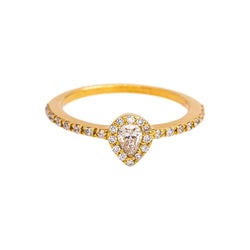 Bague en or jaune et diamants - Castafiore