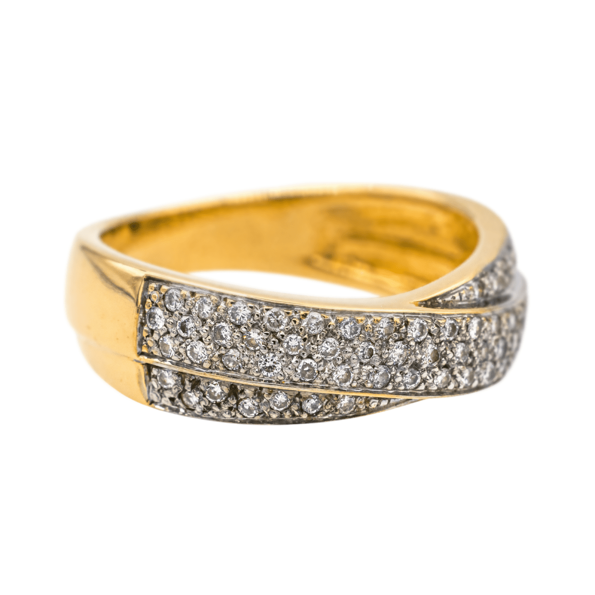 Bague en or jaune et diamants - Castafiore