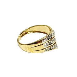 Bague en or jaune et diamants - Castafiore