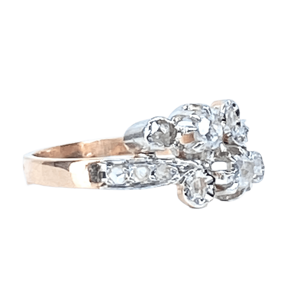 Bague en or jaune et diamants - Castafiore