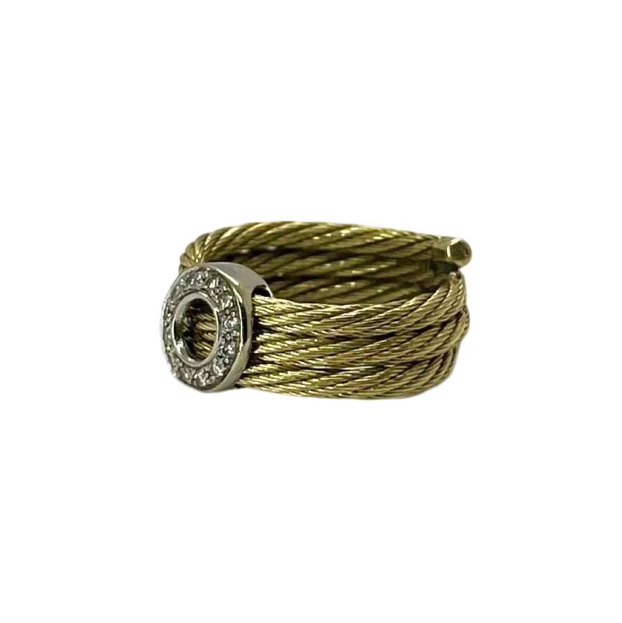 Bague en or jaune et diamants - Castafiore
