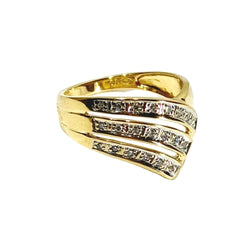 Bague en or jaune et diamants - Castafiore