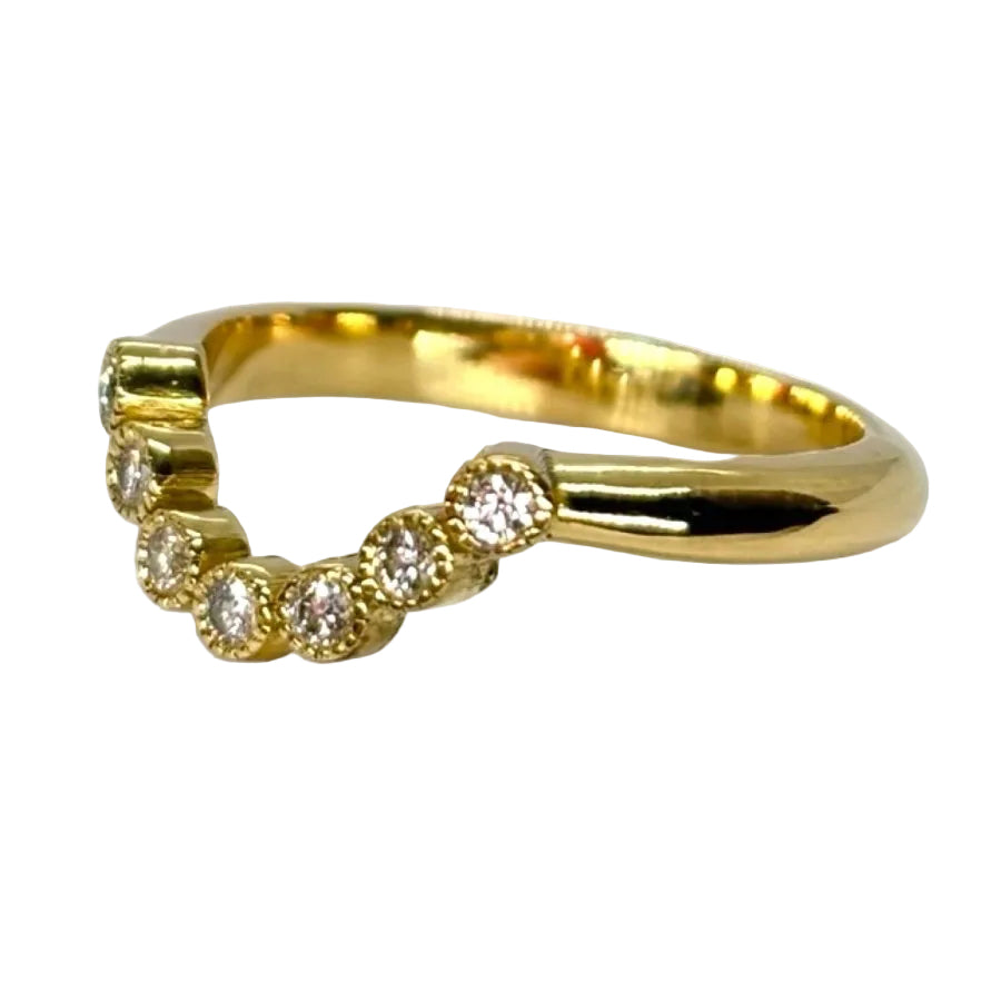Bague en or jaune et diamants - Castafiore