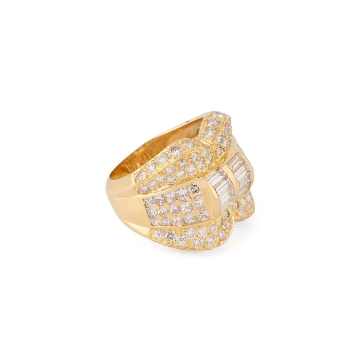 Bague en or jaune et diamants - Castafiore