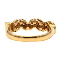 Ring at yellow gold and diamonds