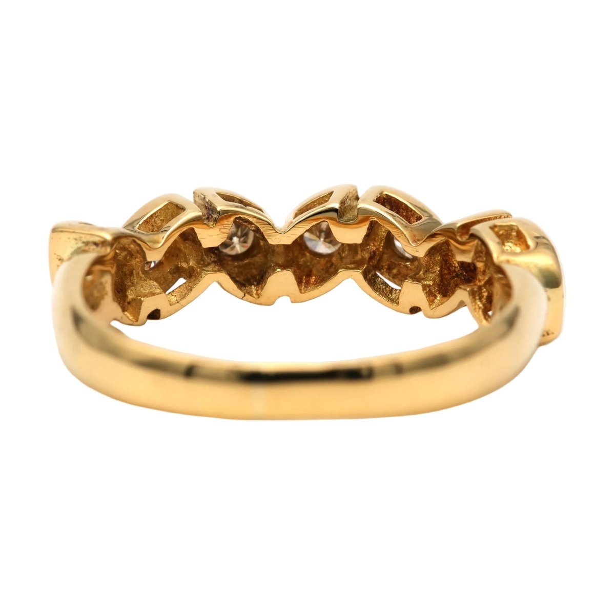 Ring at yellow gold and diamonds