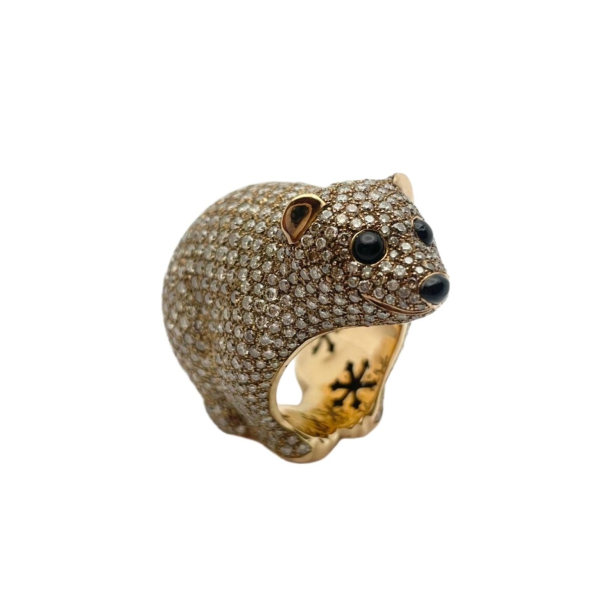 Bague en or jaune et diamants - Castafiore