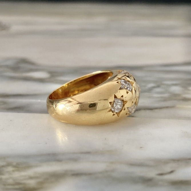 Bague en or jaune et diamants - Castafiore