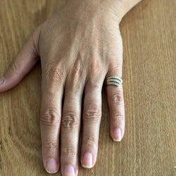 Bague en or jaune et diamants - Castafiore