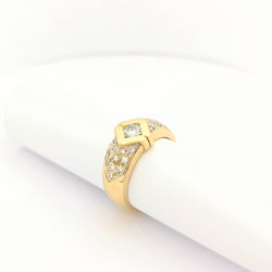Bague en or jaune et diamants - Castafiore