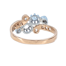 Bague en or jaune et diamants - Castafiore