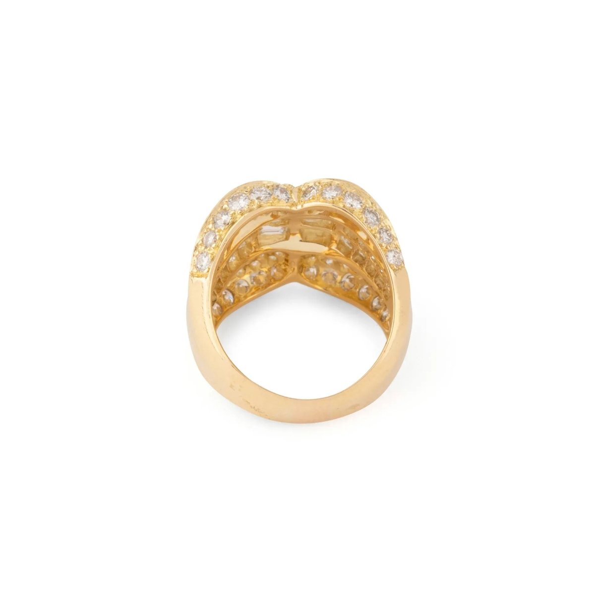 Bague en or jaune et diamants - Castafiore