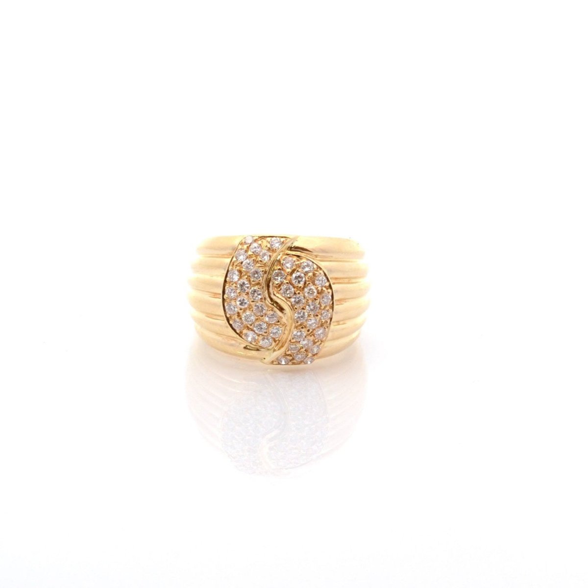 Bague en or jaune et diamants - Castafiore