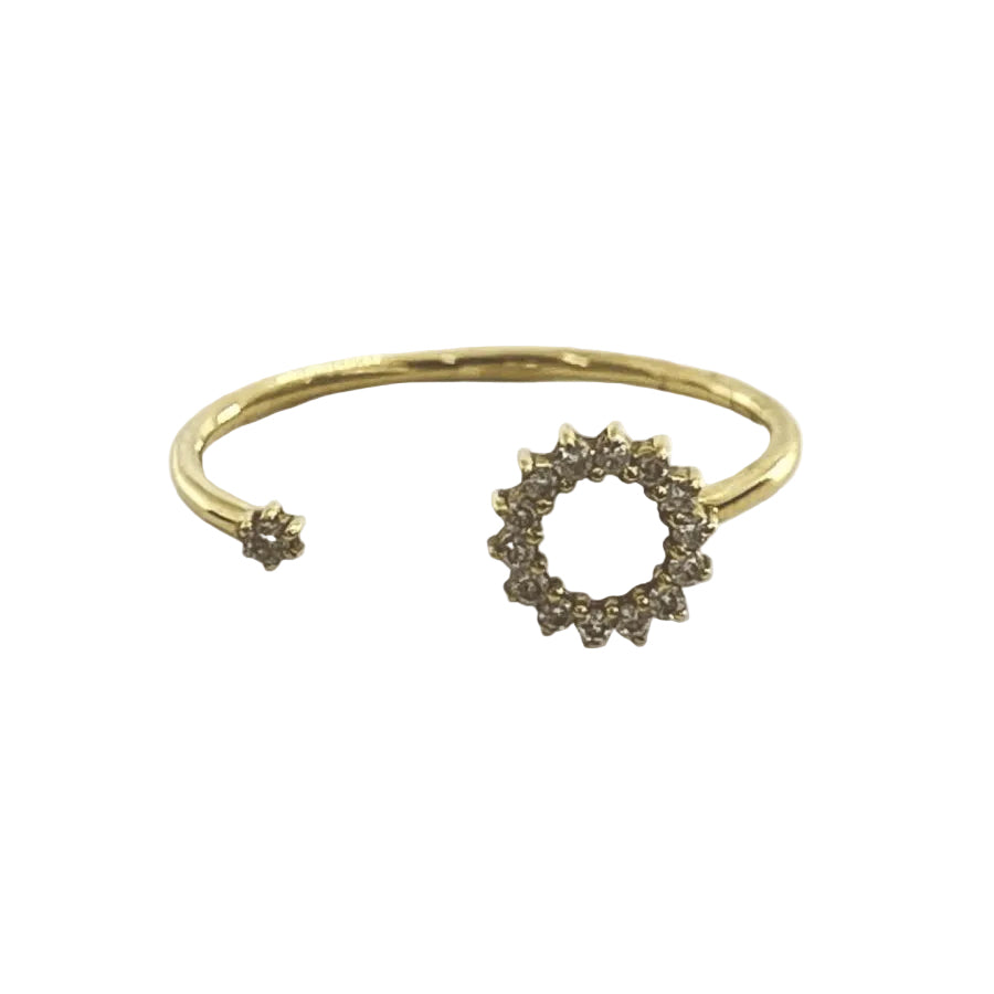 Bague en or jaune et diamants - Castafiore