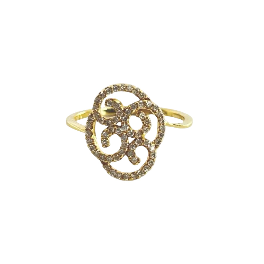 Bague en or jaune et diamants - Castafiore