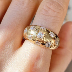 Bague en or jaune et diamants - Castafiore