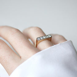 Bague en or jaune et diamants - Castafiore