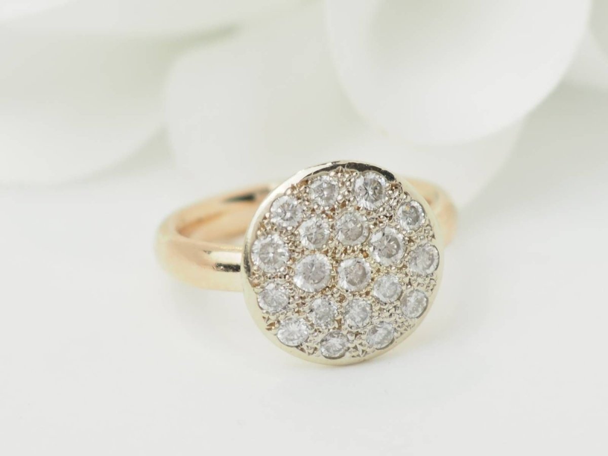 Bague en or jaune et diamants - Castafiore