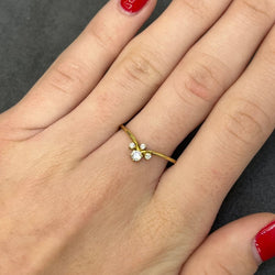 Bague en or jaune et diamants - Castafiore