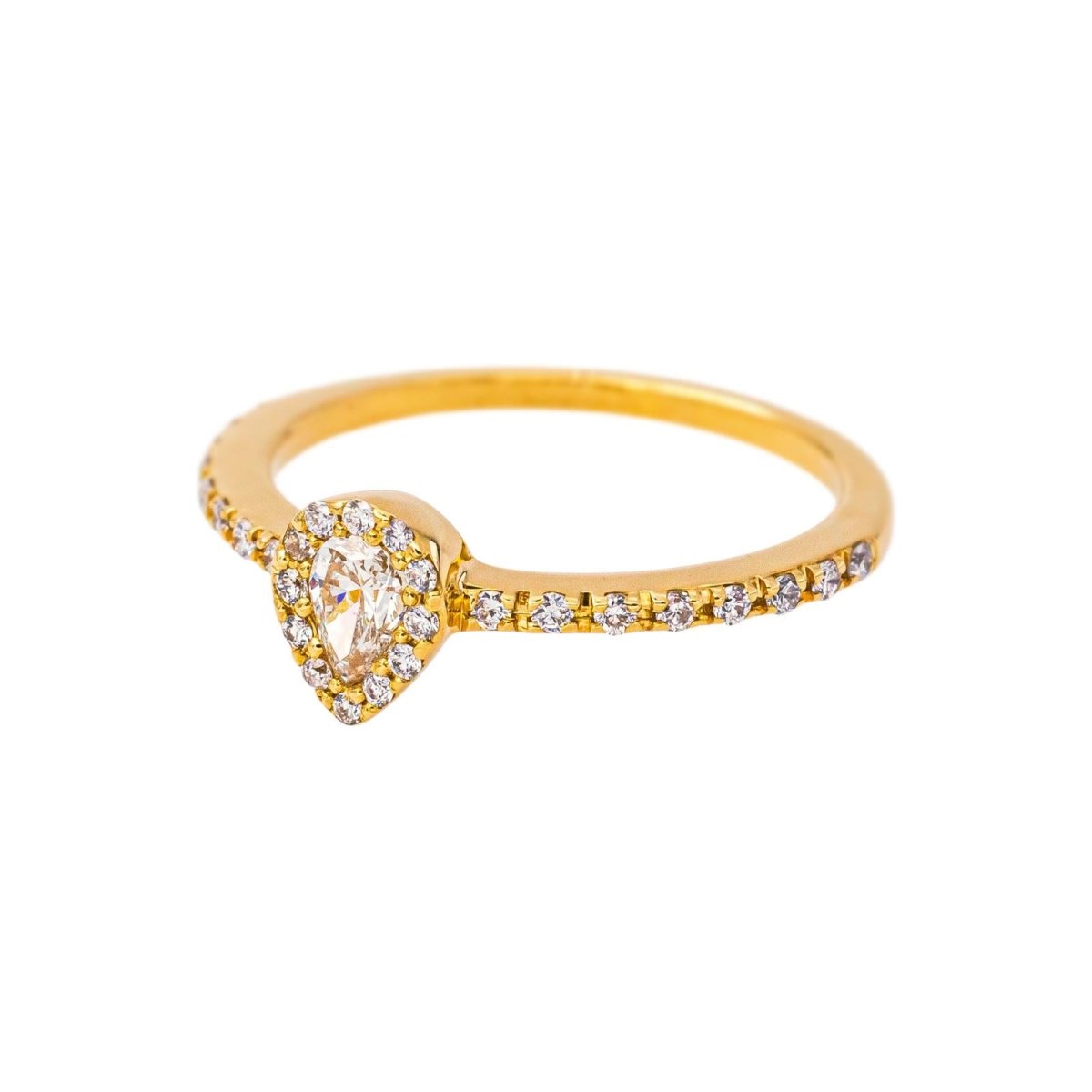 Bague en or jaune et diamants - Castafiore
