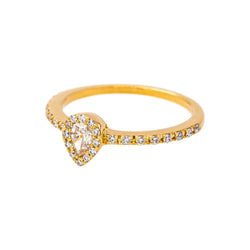 Bague en or jaune et diamants - Castafiore