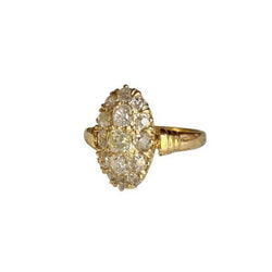 Bague en or jaune et diamants - Castafiore