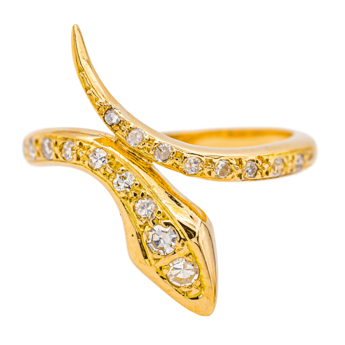 Bague en or jaune et diamants - Castafiore