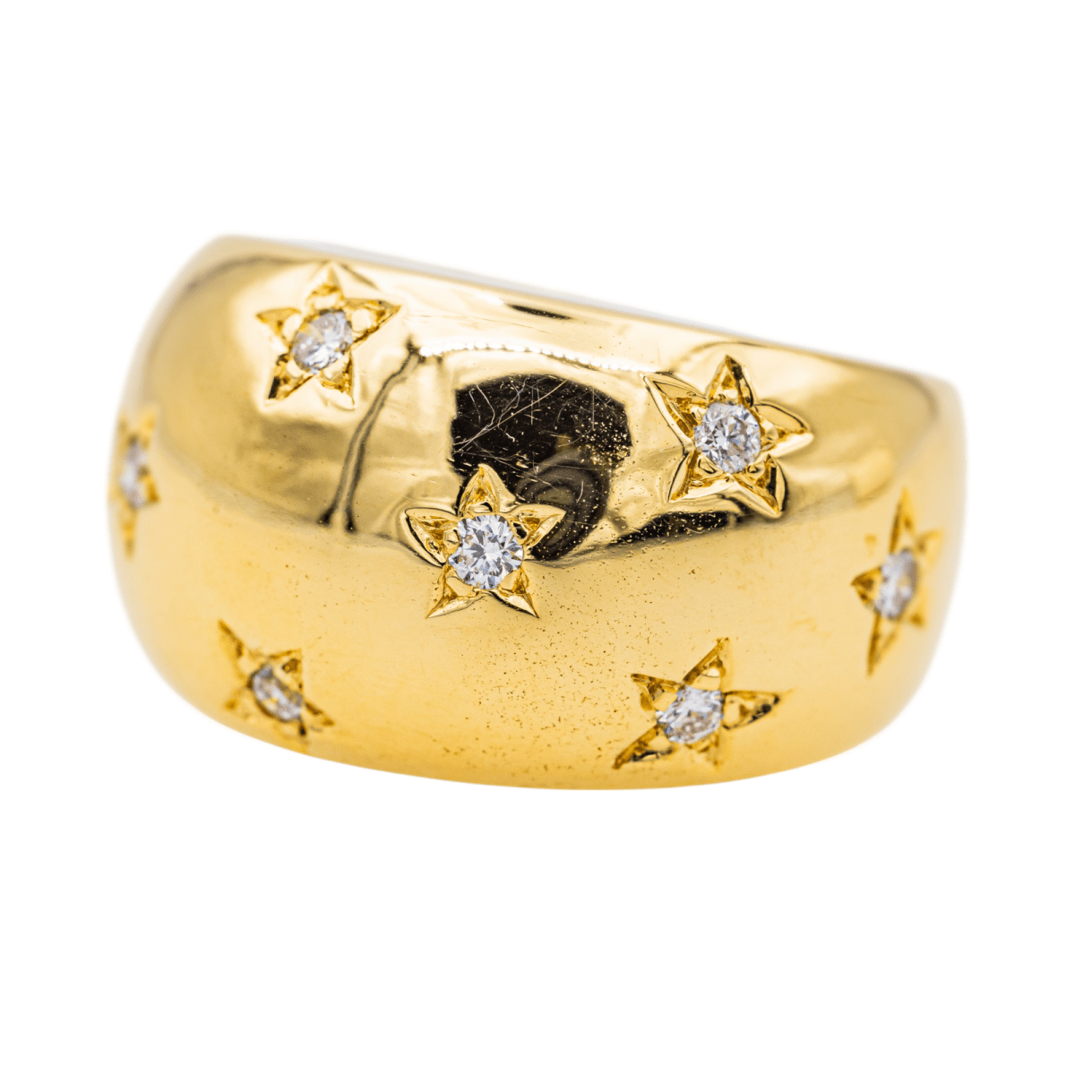 Bague en or jaune et diamants - Castafiore