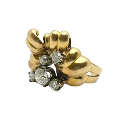 Bague en or jaune et diamants - Castafiore