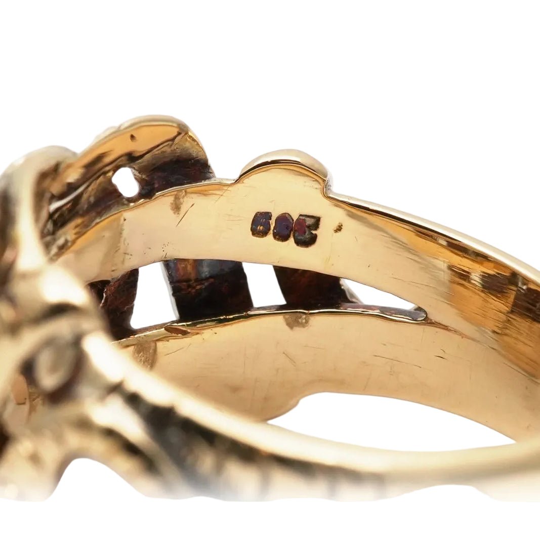 Bague en or jaune et diamants - Castafiore