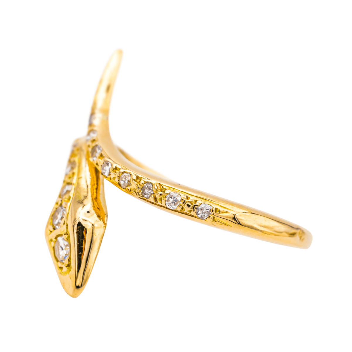 Bague en or jaune et diamants - Castafiore