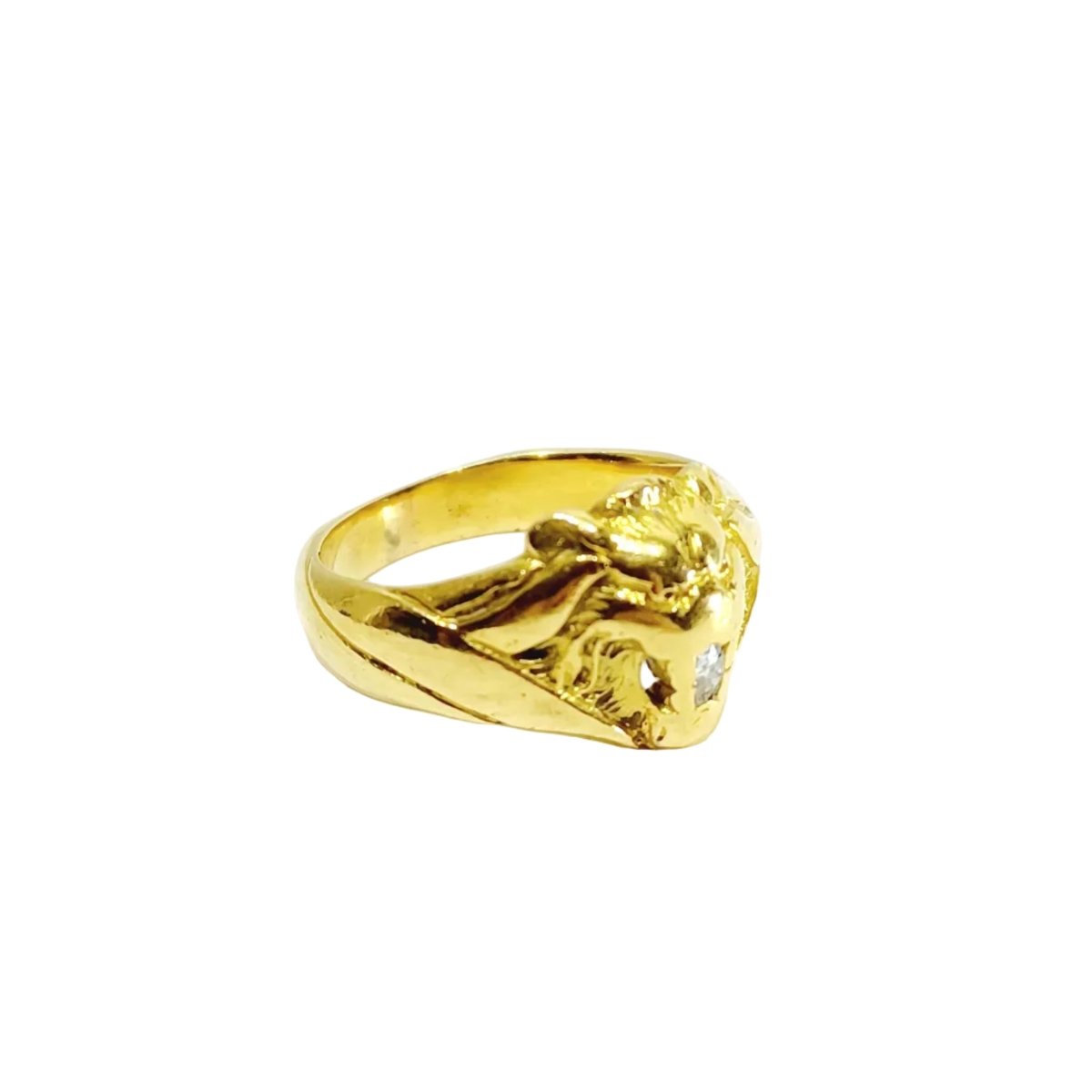 Bague en or jaune et diamants - Castafiore
