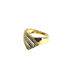 Bague en or jaune et diamants - Castafiore