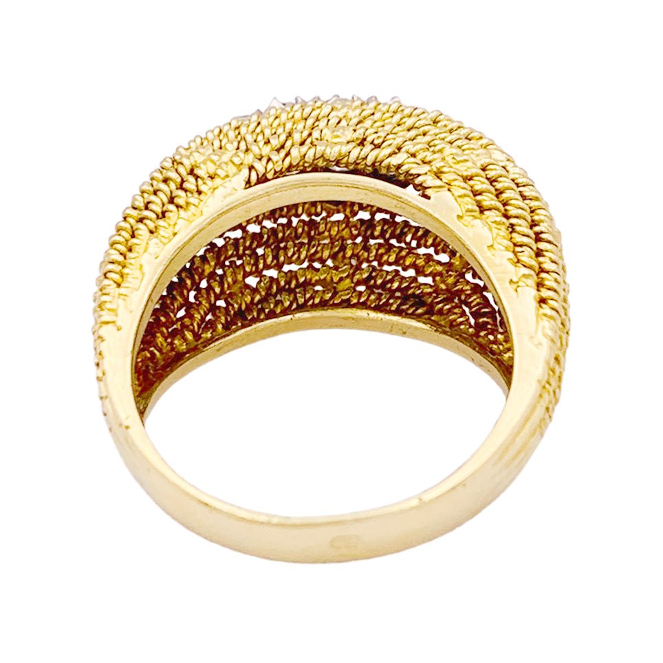 Bague en or jaune et diamants - Castafiore