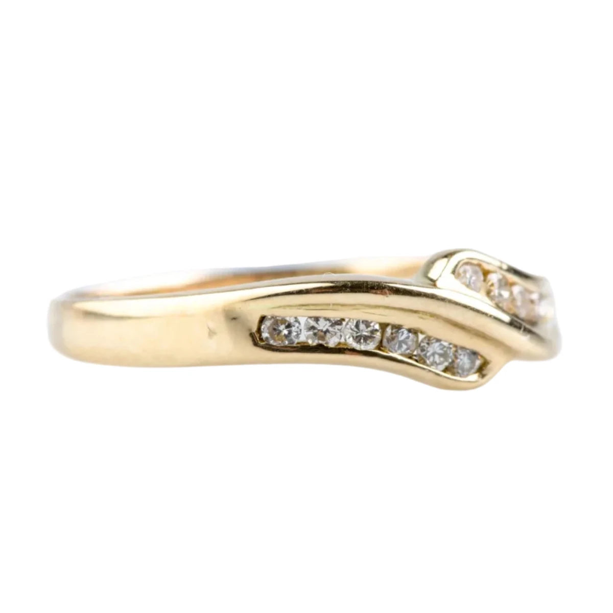 Bague en or jaune et diamants - Castafiore