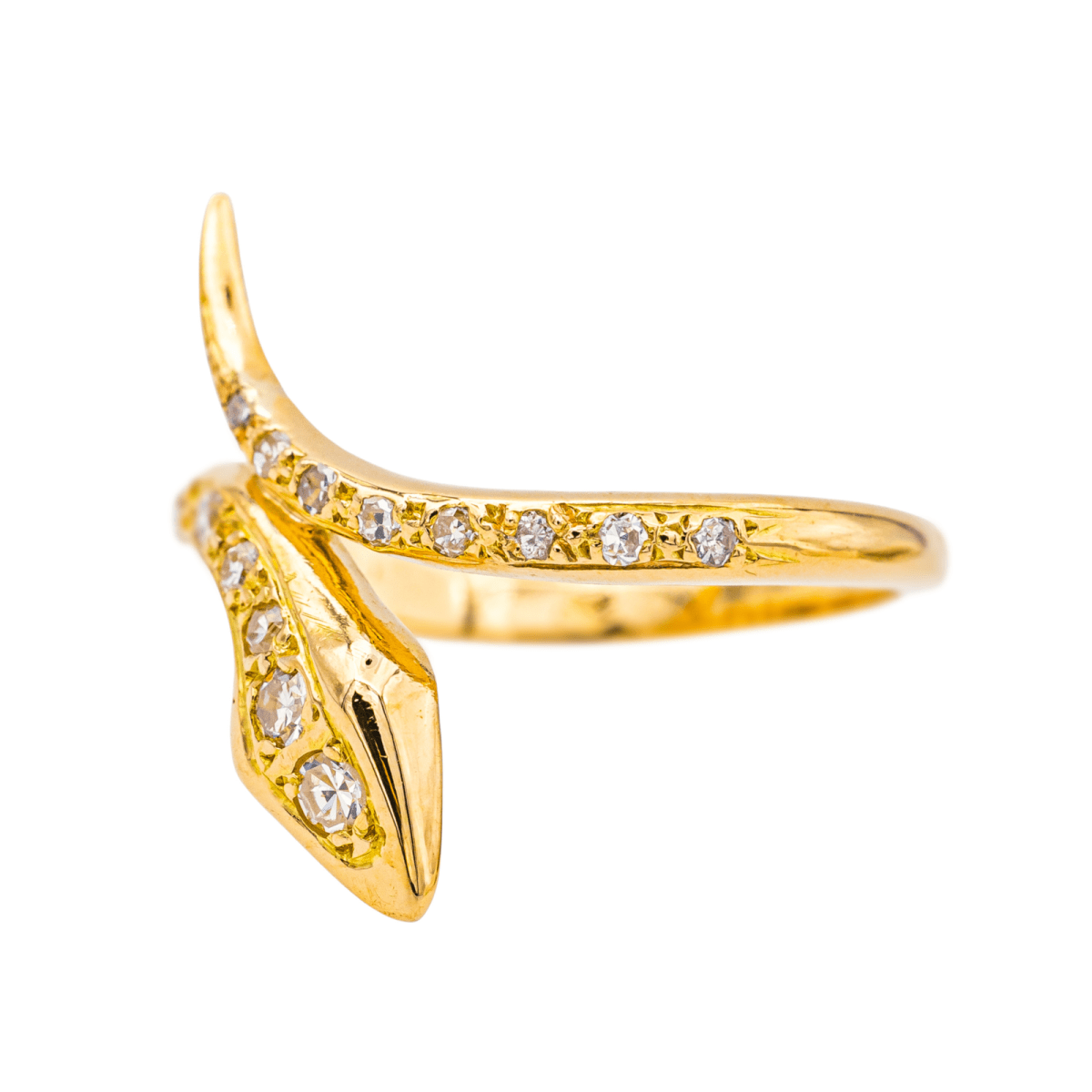 Bague en or jaune et diamants - Castafiore