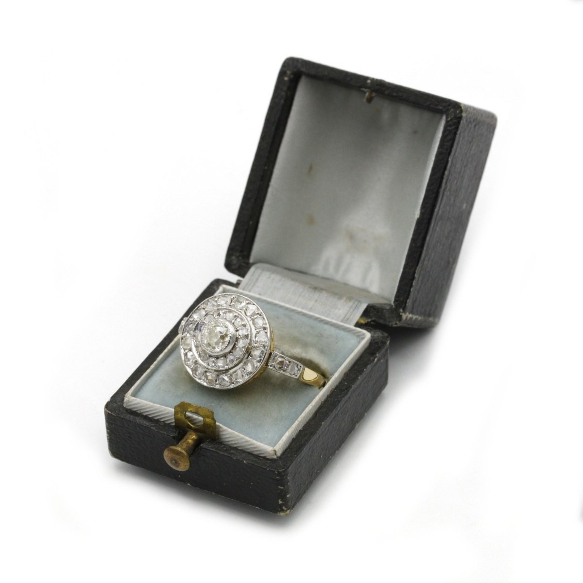 Bague en or jaune et diamants - Castafiore