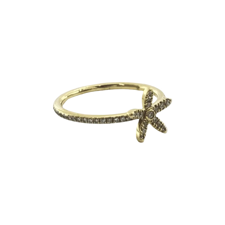 Bague en or jaune et diamants - Castafiore