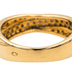 Bague en or jaune et diamants - Castafiore