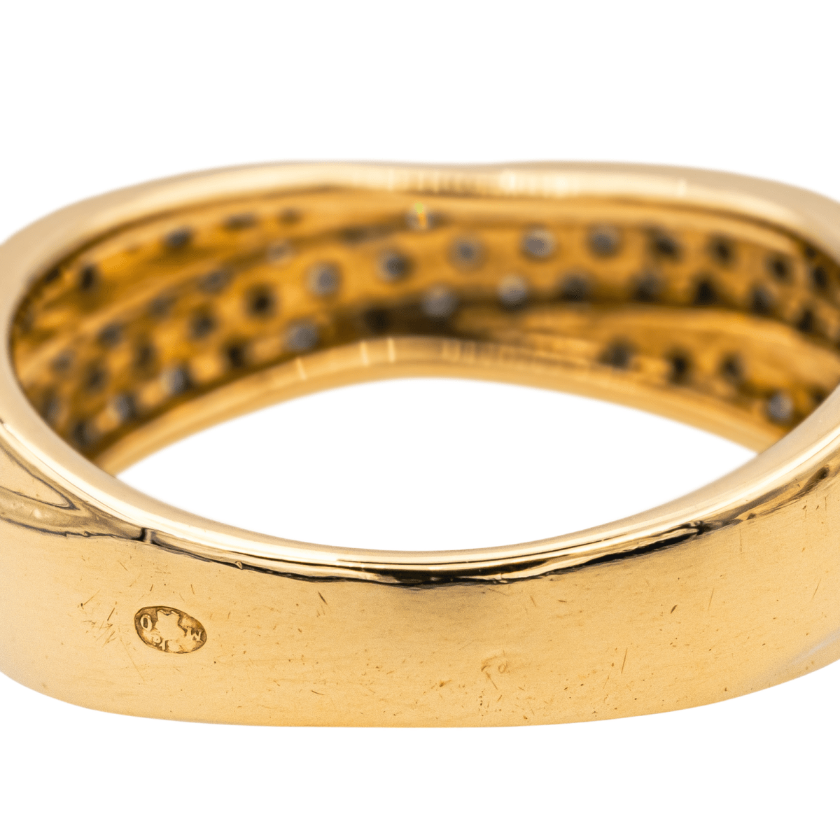 Bague en or jaune et diamants - Castafiore