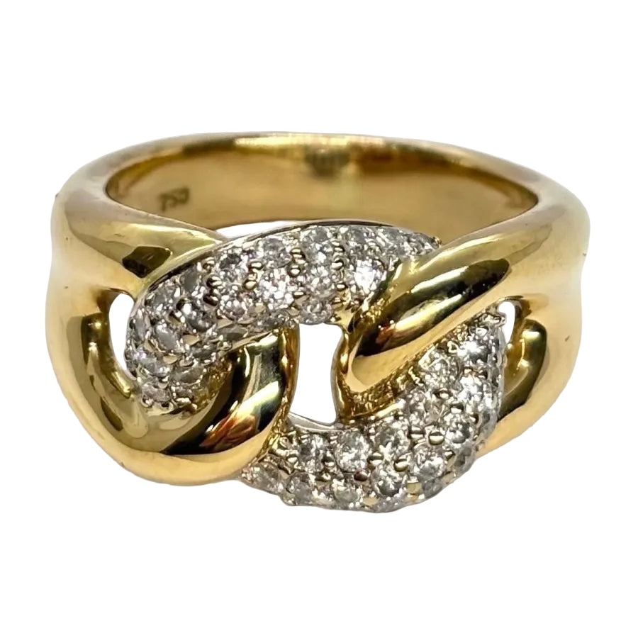 Bague en or jaune et diamants - Castafiore
