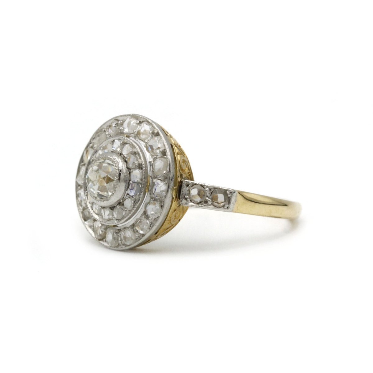 Bague en or jaune et diamants - Castafiore