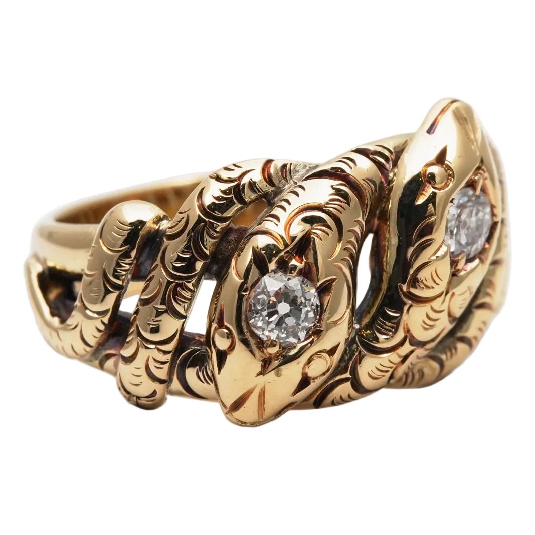 Bague en or jaune et diamants - Castafiore