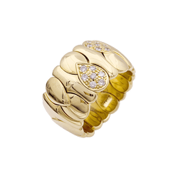 Bague en or jaune et diamants - Castafiore
